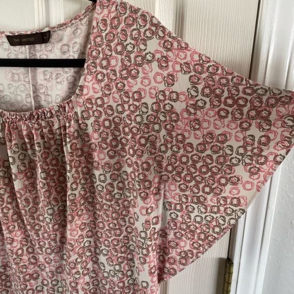 The Limited Cream & Pink Circle Print Blouse, Sz Medium - Picture 3 of 16